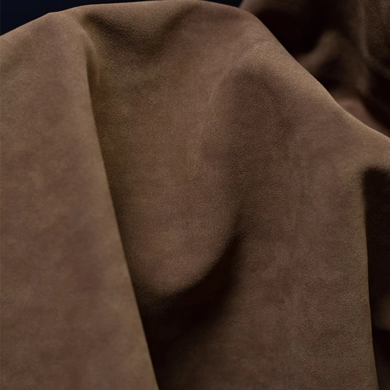 

Camel Suede Sofa Fabric Handmade for Sewing Home Soft Autumn Winter Coat Designer Textile Velvet Touch Decorate Crafts Materials
