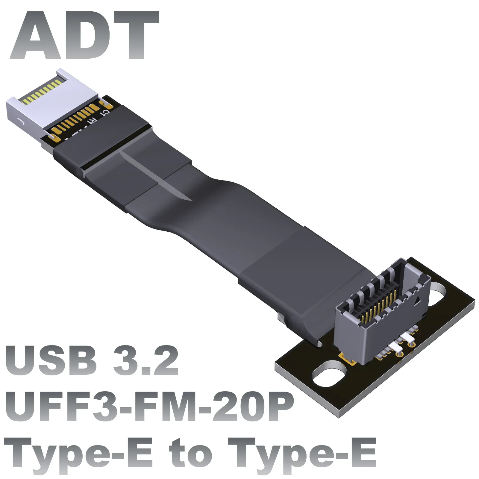 

USB3.2 удлинительный кабель с винтовым отверстием тип e, вращающийся тип e, материнская плата с внутренним и задним шасси ADT