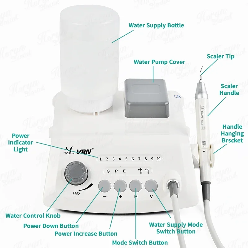 Kim Shop  WANGKM   LED UltrasonicScaler,Dual Water Path,Antibacterial Pipeline,Auto Frequency Tracking Wireless Foot Switch for