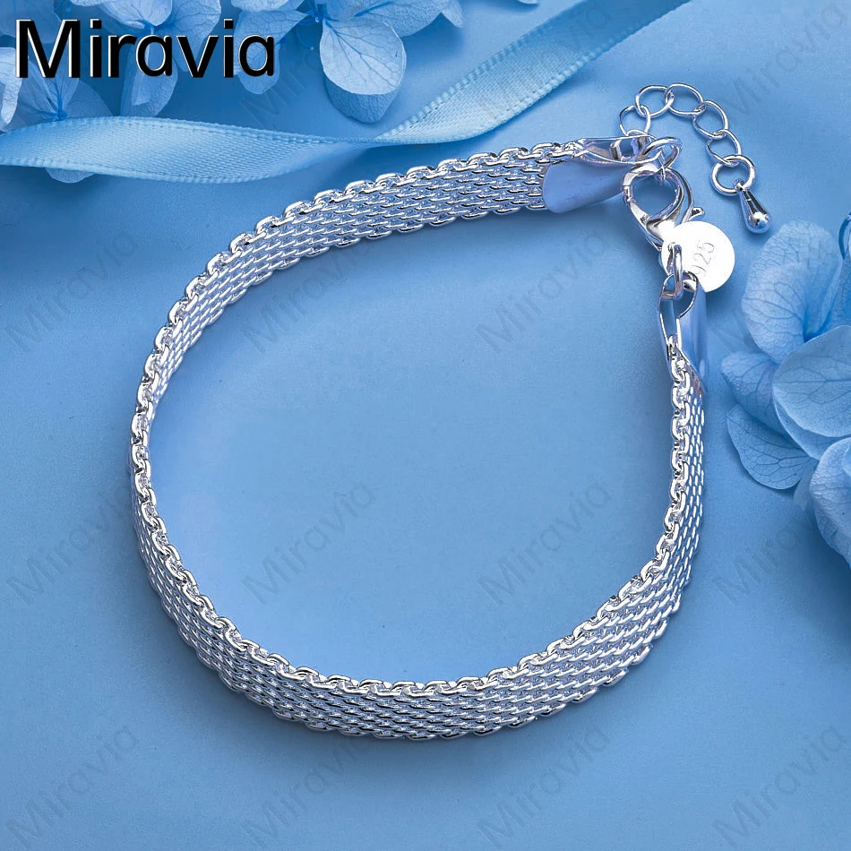 

Miravia 925 Sterling Silver 10mm Braided Bracelet Charm Fashion Wedding Jewelry