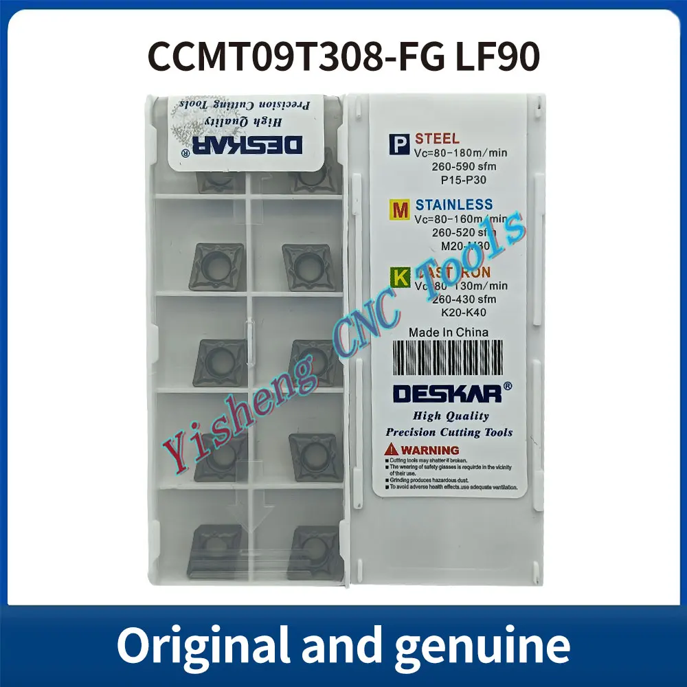 DESKAR 100% الأصلي CCMT060204-FG CCMT09T304-FG CCMT09T308-FG LF90 LF90S أداة القطع باستخدام الحاسب الآلي فهرسة خيوط كربيد إدراج