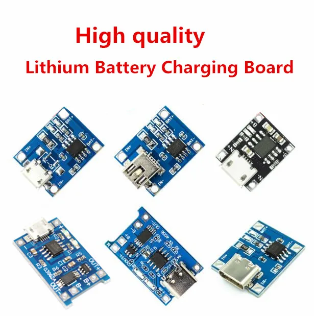 3pcsType-c/Micro/Mini USB 5V 1A 18650 TP4056 Lithium Battery Charger Module Charging Board With Protection Dual Functions Li-ion