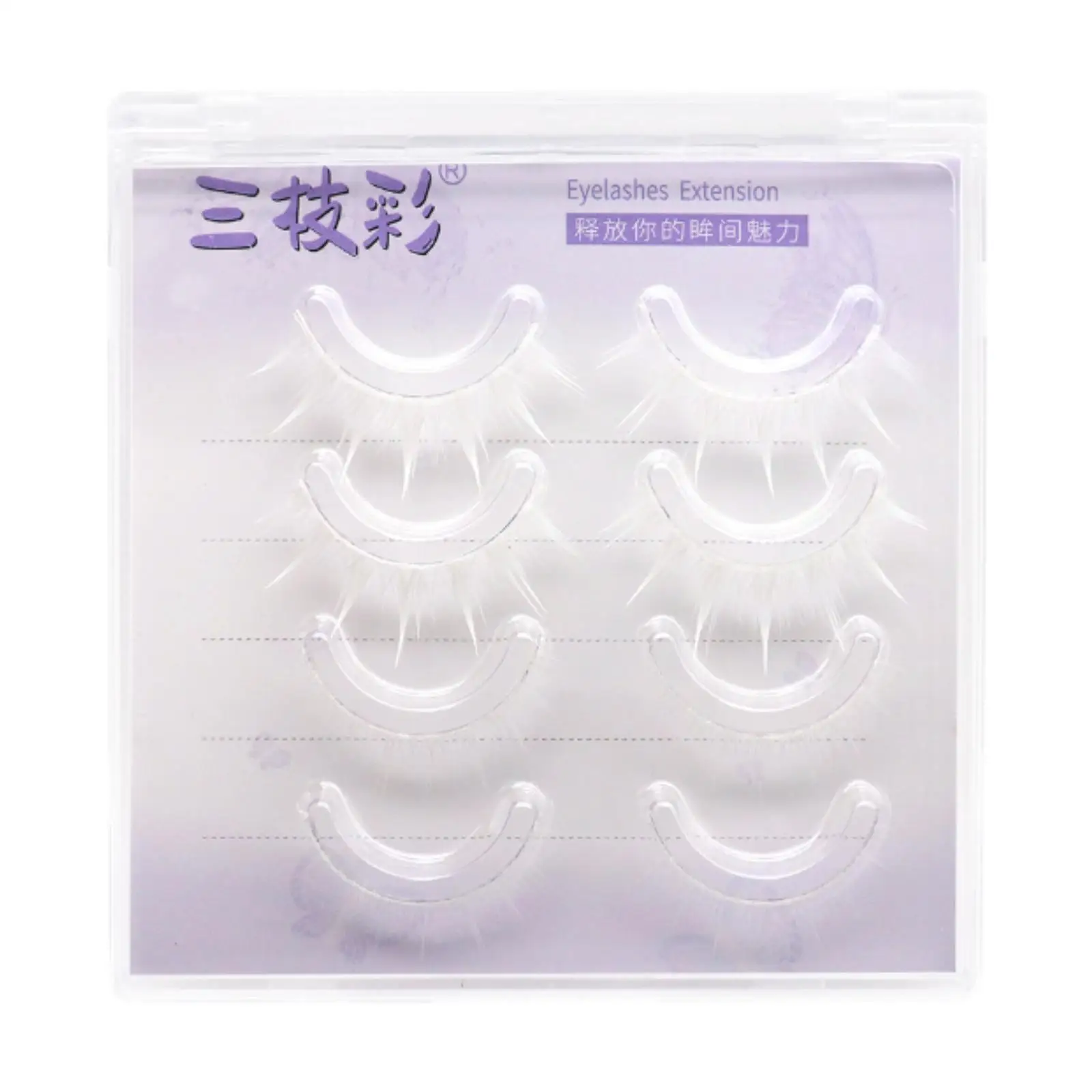 5x White Lashes Cosplay Eye Lashes Comfortable Extension Makeup Tools