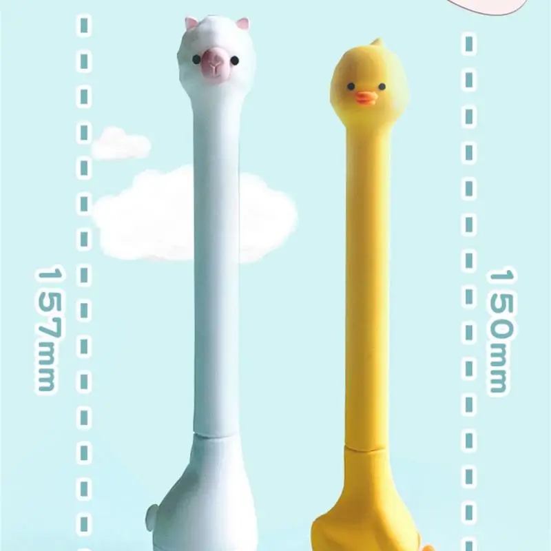 Bolígrafo de Gel de dibujos animados para niños, pincel de 0,5mm, bolígrafo creativo a base de agua, bolígrafo novedoso, suministros de oficina, negro esencial
