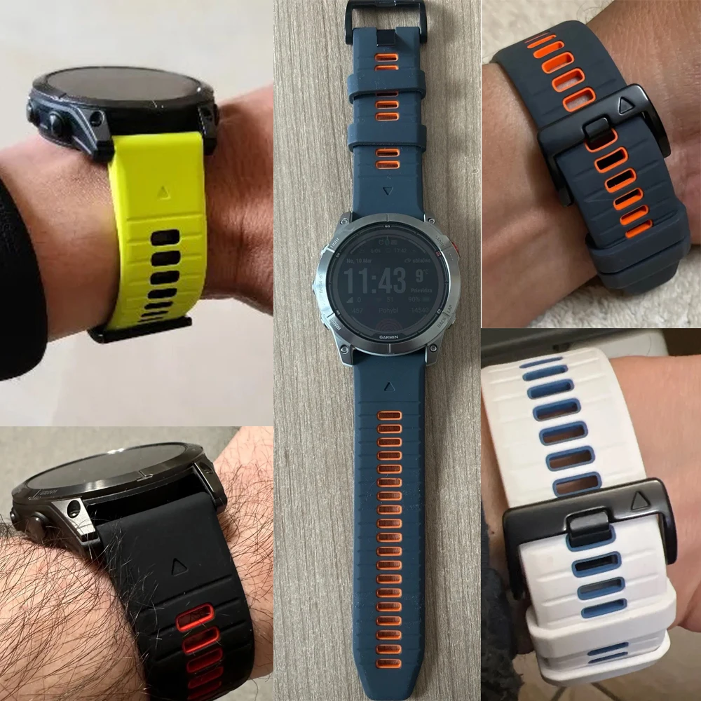 Forerunner 945 Watch Band For Garmin Fenix 8 47-51mm E 7 7X 6 6X 5 5X/Epix Pro QuickFit 22mm 26mm Silicone Smart Strap Bracelet