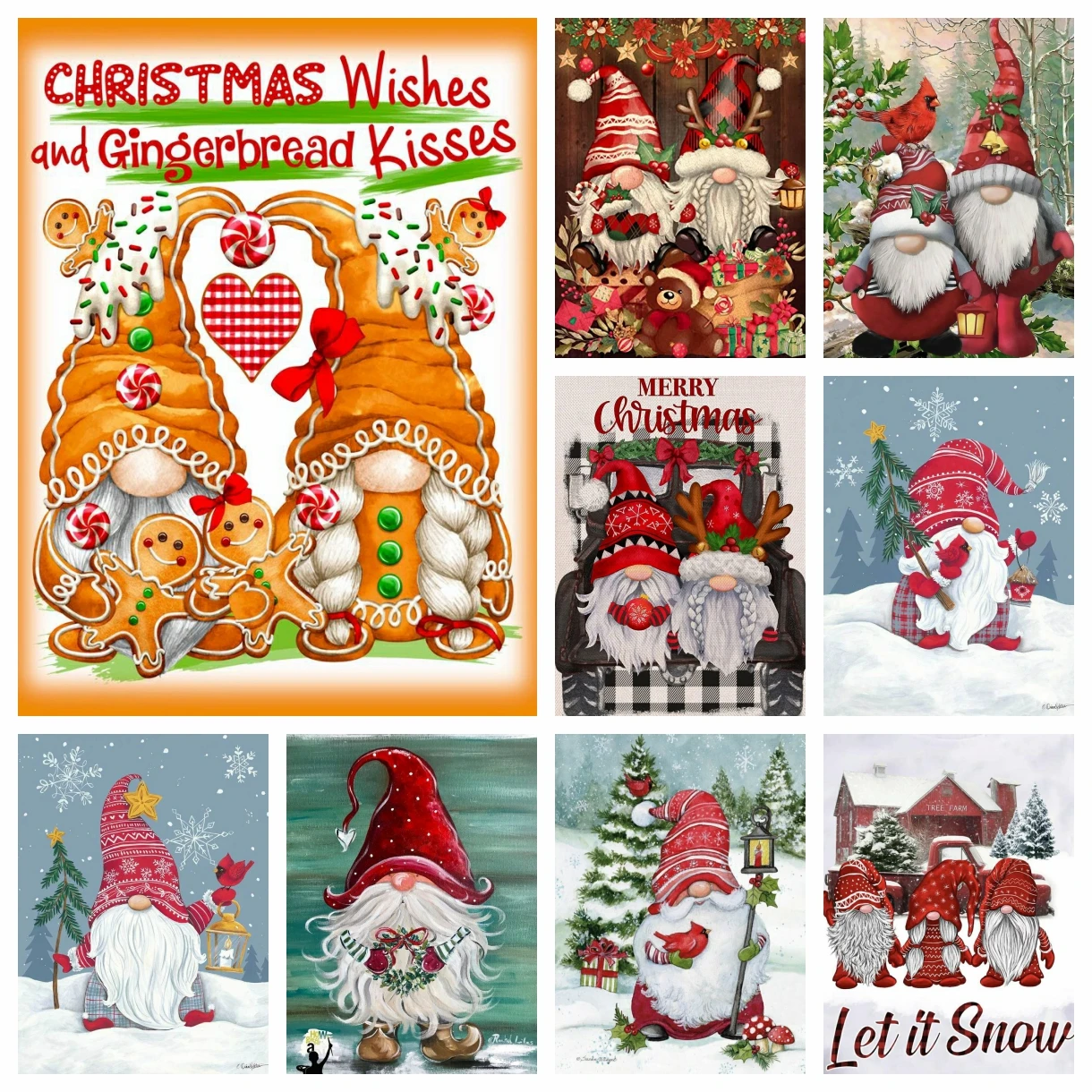 5D DIY Diamant Malerei Weihnachten Elf Gnome Diamant Stickerei Cartoon Kunst Kreuz Stich Mosaik Strass Hobby Home Decor Geschenk