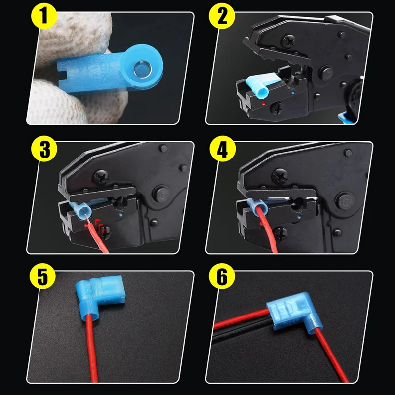 

A38Q-120Pcs Right Angle Spade Connectors Nylon Right Angle Spade Connectors For 22-18/16-14/12-10AWG Gauge Wiring