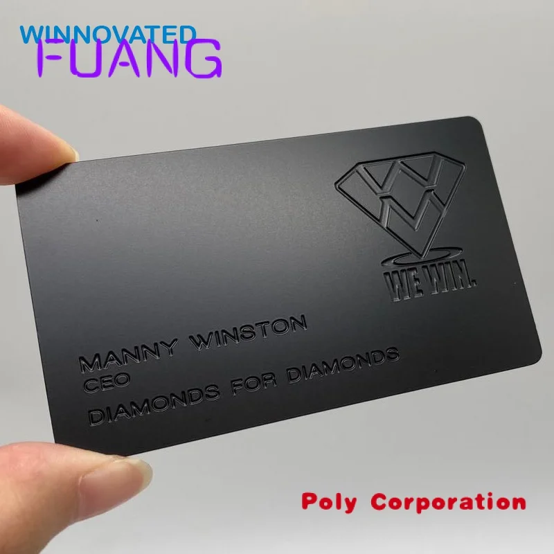 Wygrawerowana luksusowa nazwa członkowska odwiedzająca niestandardowe wizytówki metalowe z Logo