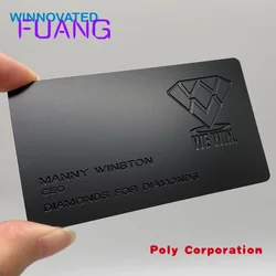 Custom  Membership Engraved Luxury Name Visiting Custom Metal Business Cards With Logo