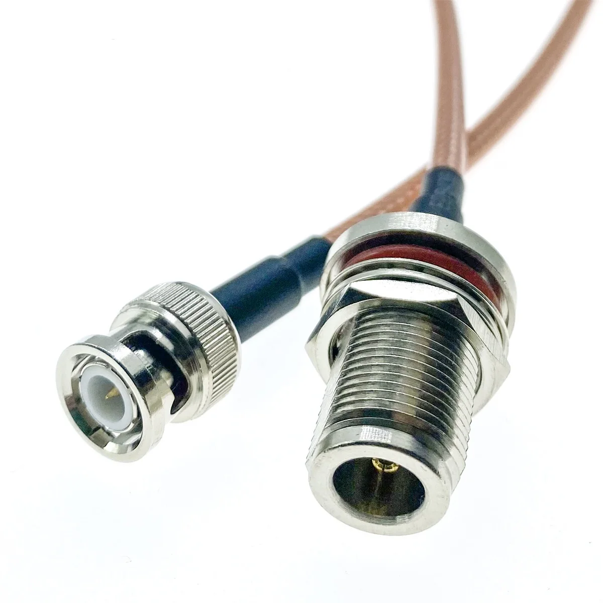 RG142 Cable Double Shielded BNC Male Plug to N Female Buklhead Jack Wire Terminals RF Coaxial Connector Pigtail Jumper