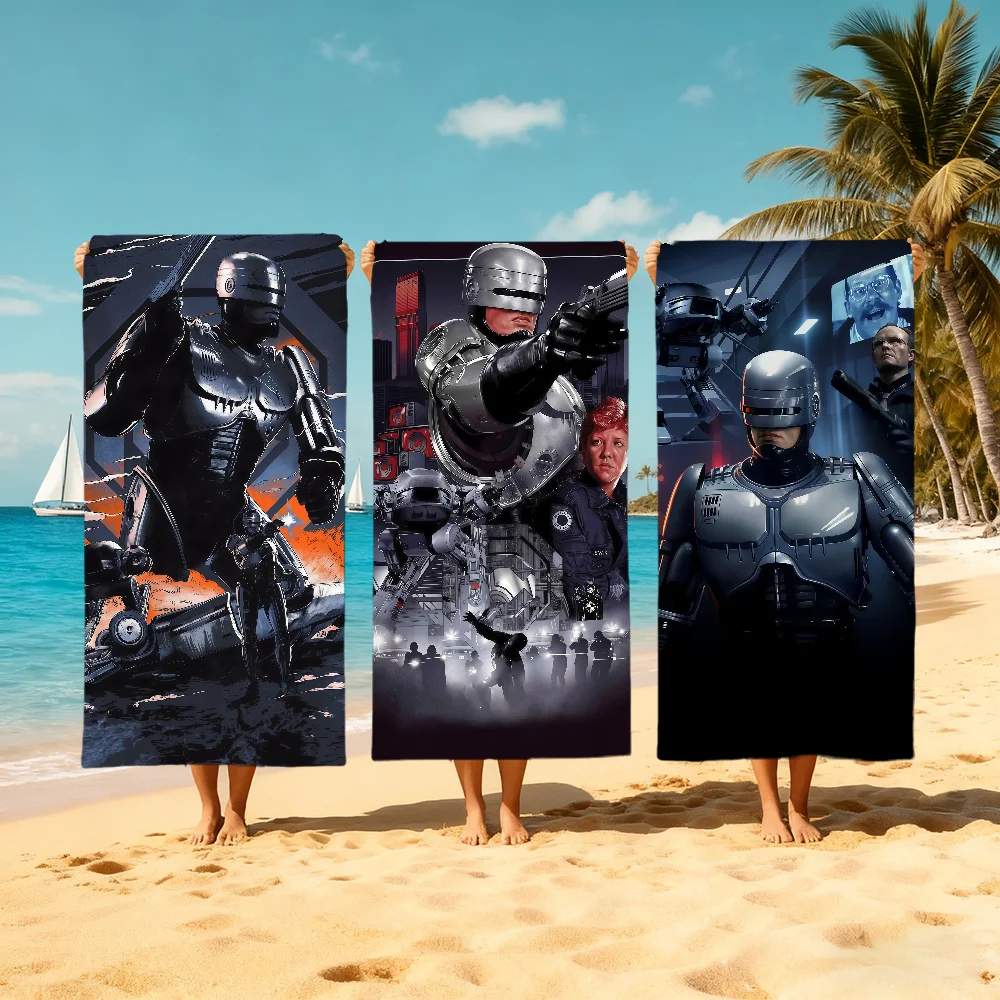 R-robocop-p show tv Towel Large Quick-Drying Microfiber soft Beach Towel for Travel Fitness Sauna Bathing Camping