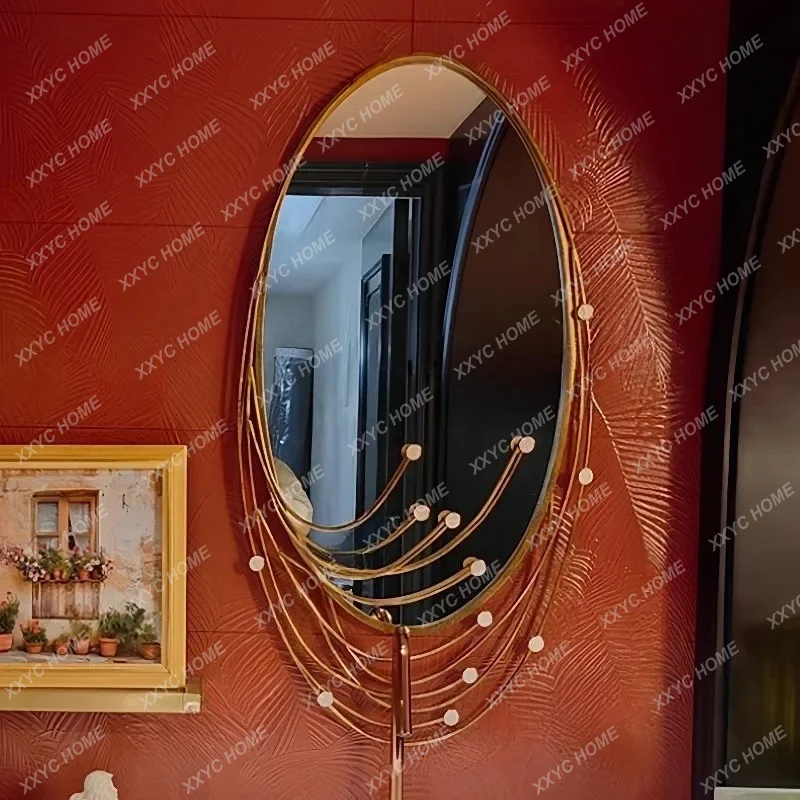 XX Simple round mirror bathroom modern dressing mirror bathroom decorative mirror