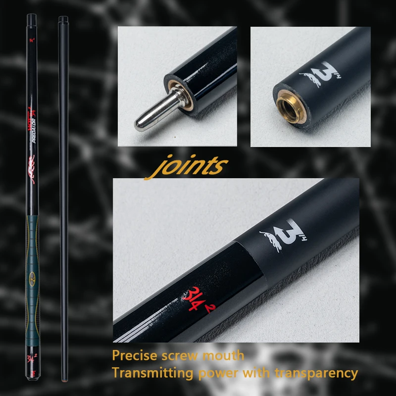 

Carbon Billiard Cue Stick 13mm Tip Leopard Pattern Design Durable and High Quality Ideal for 9 Ball and Carom Billiards