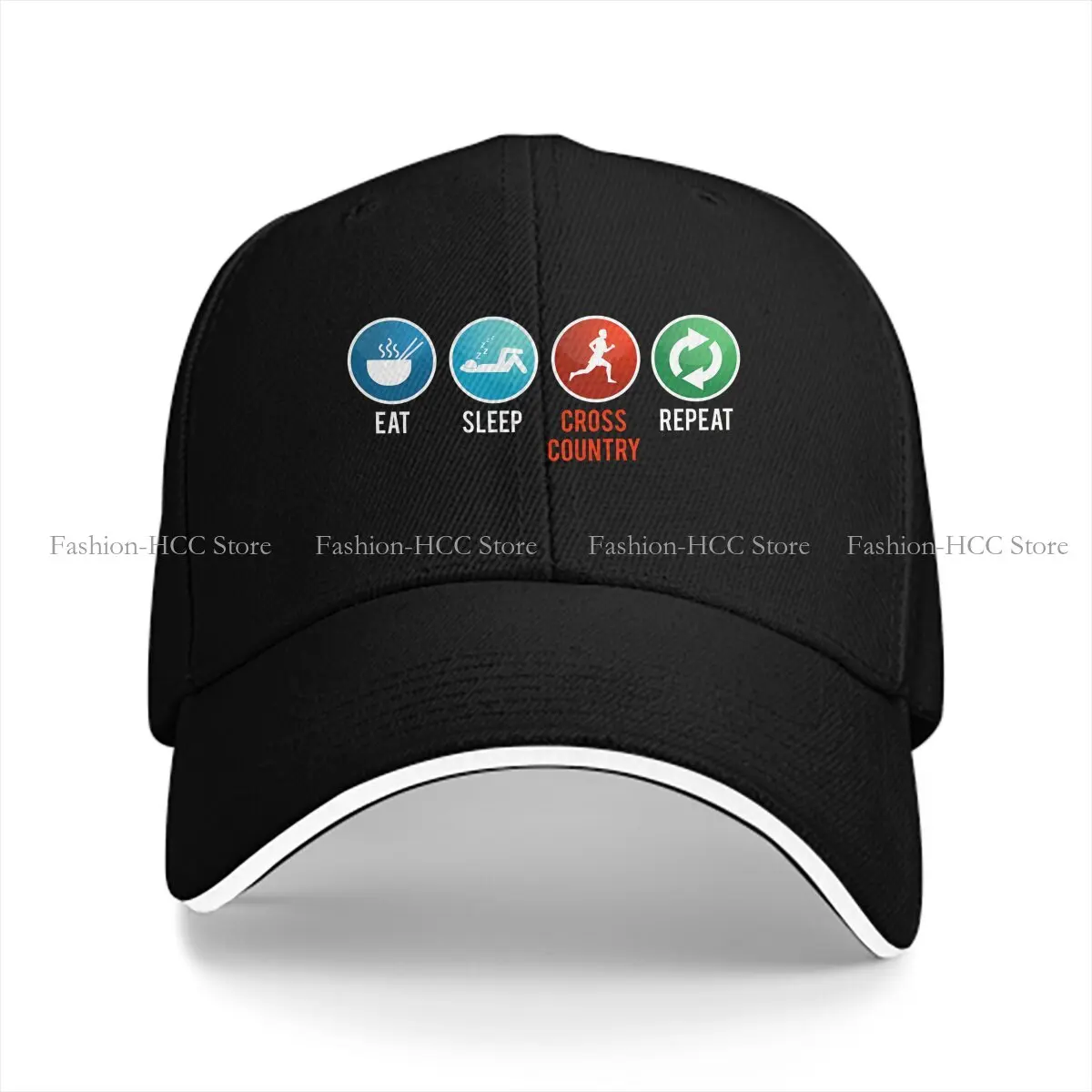 Eat Sleep Repeat Baseball Cap Men Hats Women Visor Protection Snapback Cross-Country Cross Country Caps