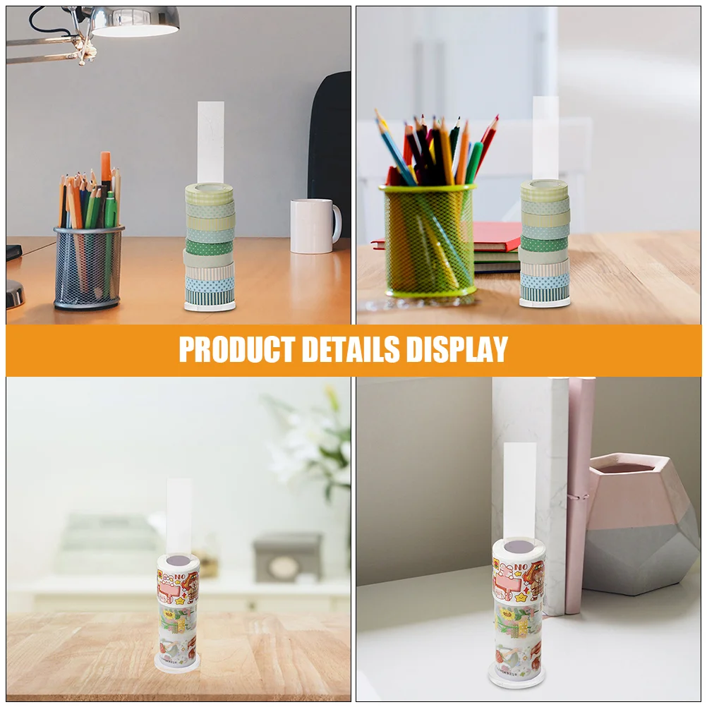 3 Pcs Organizer Acrylic Tape Holder Rack Shelf Jewelry Bead Tool Container Adhesive Invisible