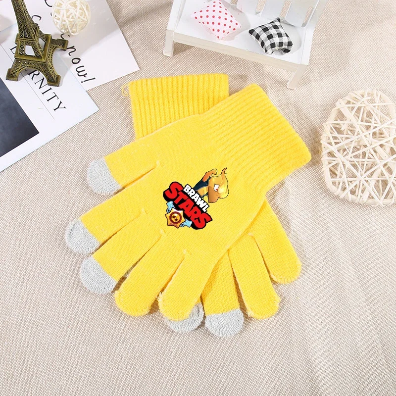 Game Kids Gloves Leon Spike Sandy Anime Anime Action Mittens Boys Girls New Winter Warm Touchable Screen Accessory Children Gift