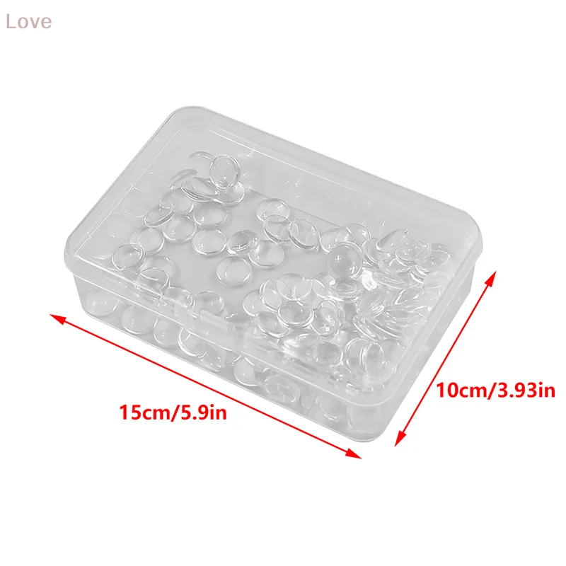 [L&P] 50 قطعة عرض فني للأظافر من الزجاج الشفاف لعرض تصاميم طلاء الأظافر لوحة ألوان الأظافر أدوات مانيكير البطاقة