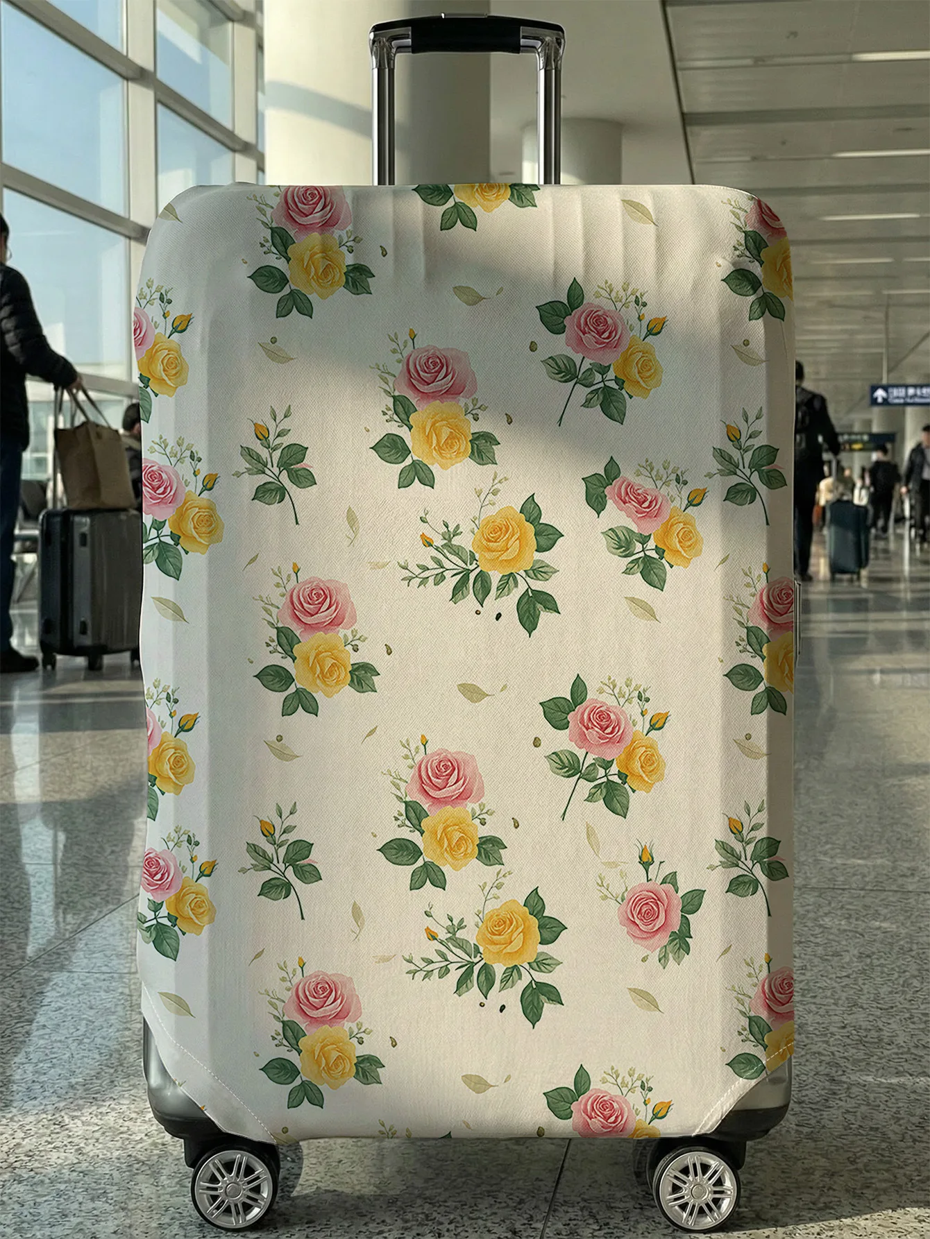 

Rose full printed luggage protection cover, suitable for 18-32 inch luggage covers, luggage handle gloves, travel accessories