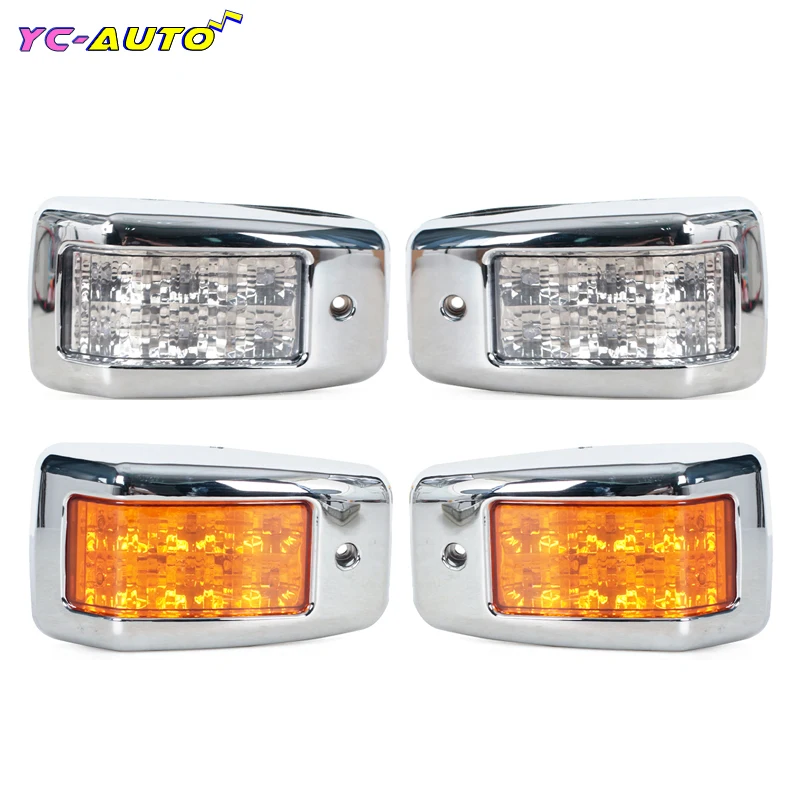 For Hino 500 700 Ranger Truck Fc Fd Gd Fe Ft Fx Gt Gx Fl Gk LED Front Fog Lamp Electroplated Turn Signal Light Car Accessories