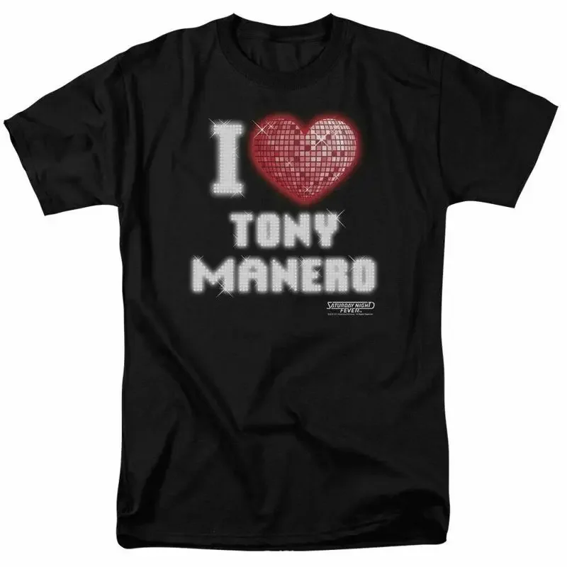 Saturday Night Fever I Heart Tony T Shirt Mens Licensed Dance Movie Black
