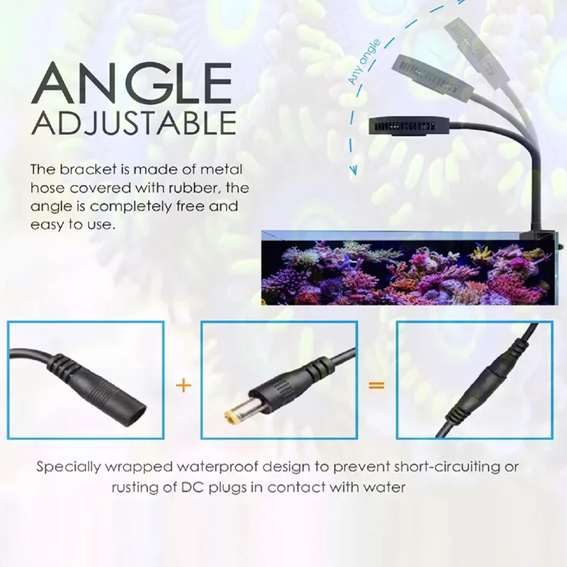 Spectra-Aqua Knight V2/V3 Aquarium Light, Saltwater Lighting for Coral Reef Fish Tank, 36W