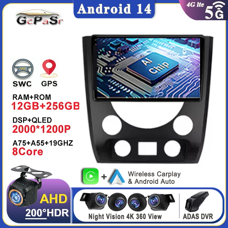 

Autoradio Android 14 For SsangYong Rexton W Y290 III 3 2012 - 2017 multimediale Stereo navigazione GPS Wireless Carplay DSP DVD