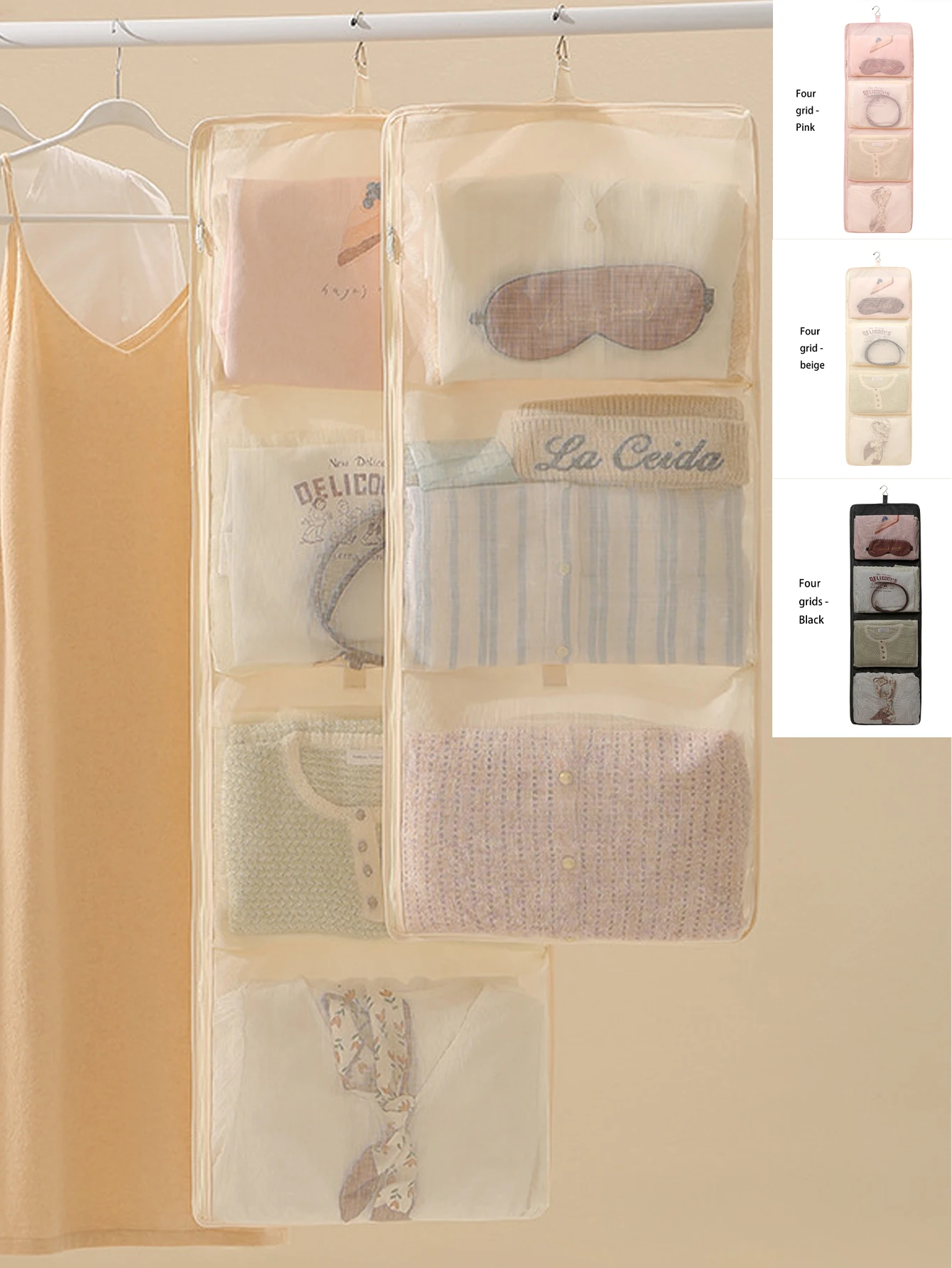 Foldable twill style portable clothing storage and packaging bag, luggage bag, clothing sorting bag, travel storage bag