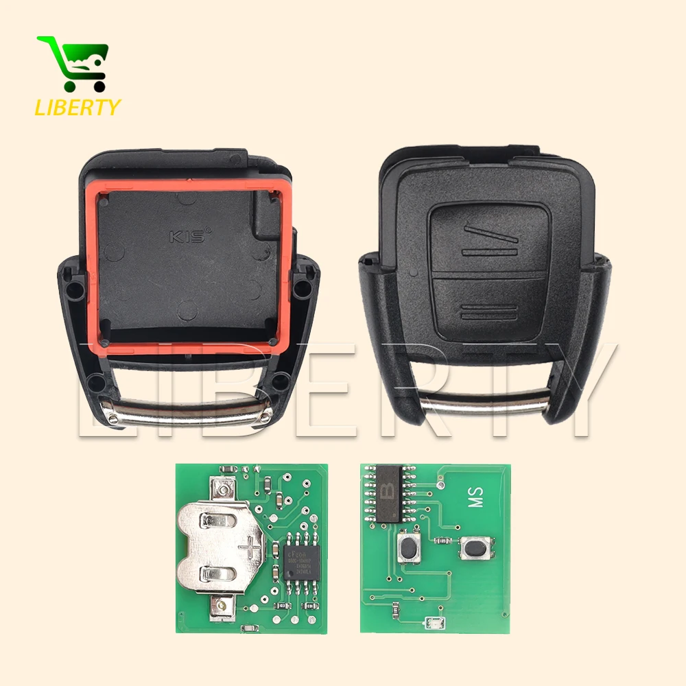 

2PCS Programmable Remote Car Key Fob for Opel Astra Zafira Omega Vectra and Frontera 2 Buttons 433MHz No Chip
