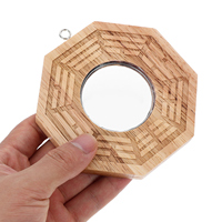 Lucky Chinese Feng Shui Dent Convex Bagua Wooden Bagua Mirror Convex Brass Gossip Chinese Entryway Acrylic Traditional Office