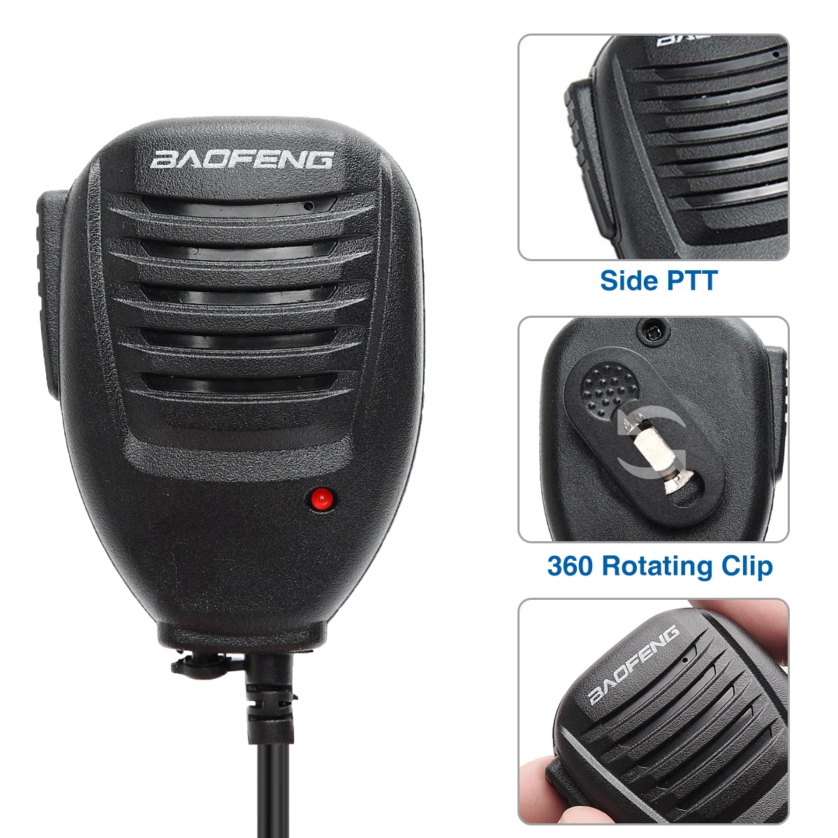 Baofeng Microphone Shoulder Speaker for UV-5R UV-21 UV-5RH Pro Walkie Talkie QuanSheng UV-K5 UV-K6 Two Way Radios Accessories