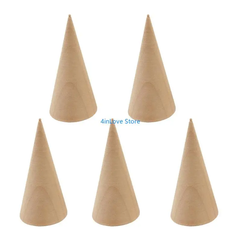 T4MD 5Pcs Cone Rings Display Stands Finger Trinket Stand Rings Stack Showcase