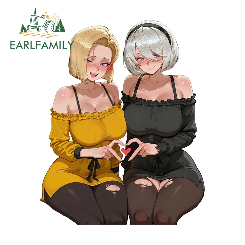 

Наклейки EARLFAMILY Nier 2B с изображением сексуальной девушки для автомобиля, крутые индивидуальные наклейки на мотоцикл, багажник, солнцезащитные наклейки для квадроцикла, декоративные аксессуары