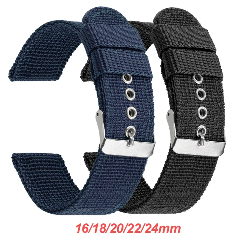 16mm 18mm 20mm 22mm 24mm Canvas Armband für Casio Soft bequemes Nylon Armband Universal Ersatz Armband für Seiko