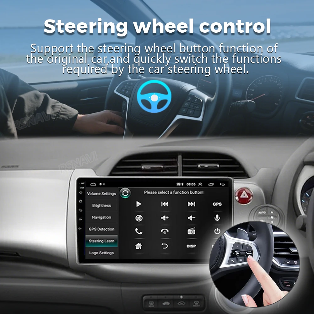 Android 16 Carplay Auto WIFI+4G Car Radio Multimedia Player For HONDA FIT JAZZ 2007-2013 RHD Autoradio GPS Stereo 2din Head Unit - view 5