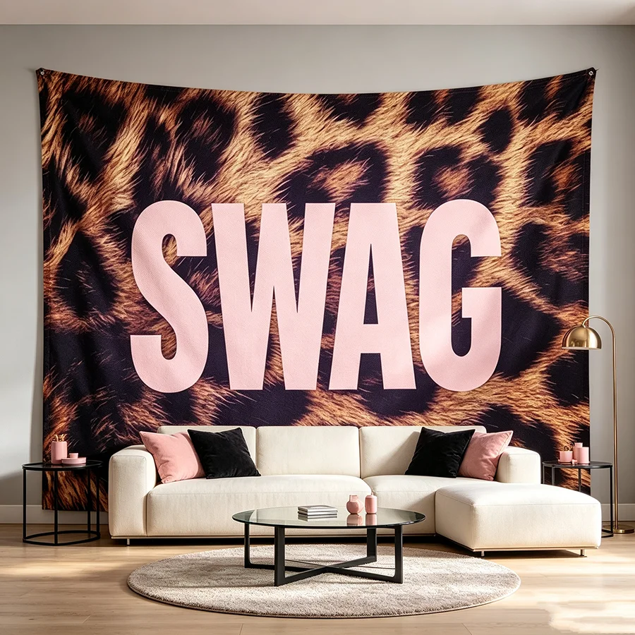 Y2K Street Style Slogan Print Wall Hanging Trendy Quote Tapestry for Teen Bedroom Dorm Aesthetic Home Decor Art - view 3