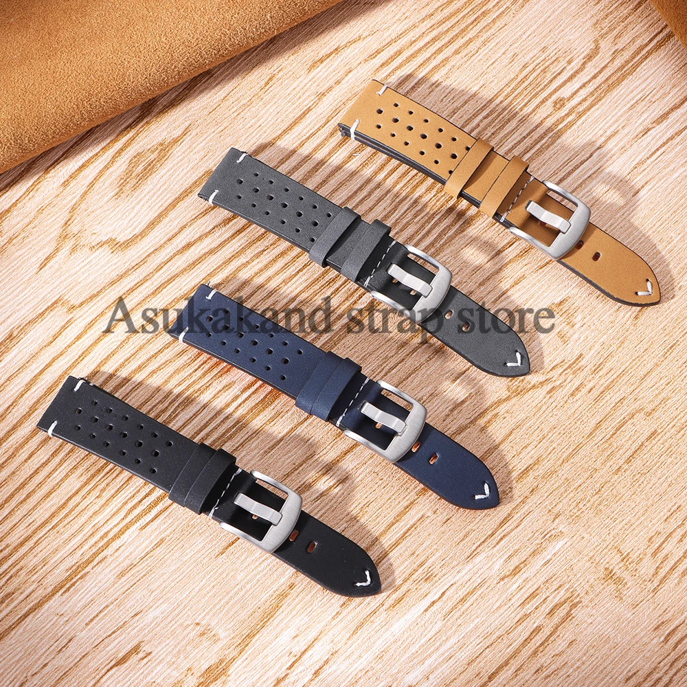 20 مللي متر 22 مللي متر حزام من الجلد لساعة هواوي GT5 GT4 46 مللي متر سوار معصم عالمي لأوميغا الإفراج السريع Smartwatch MenWomen حزام