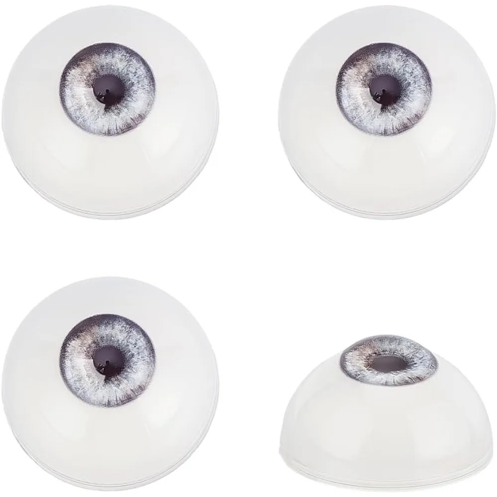

2 Paris Halloween Realistic Eyes Big Eyeballs 32mm Large Acrylic Eyeballs Human Eyes Half Round Eyeball Craft Eyeball for DIY