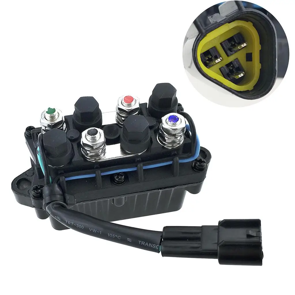 

Реле подъема/опускания двигателя Black Outboard Trim Tilt Relay Assembly – надежный морской аксессуар для лодочных моторов Yamaha 2-х и 4-тактных