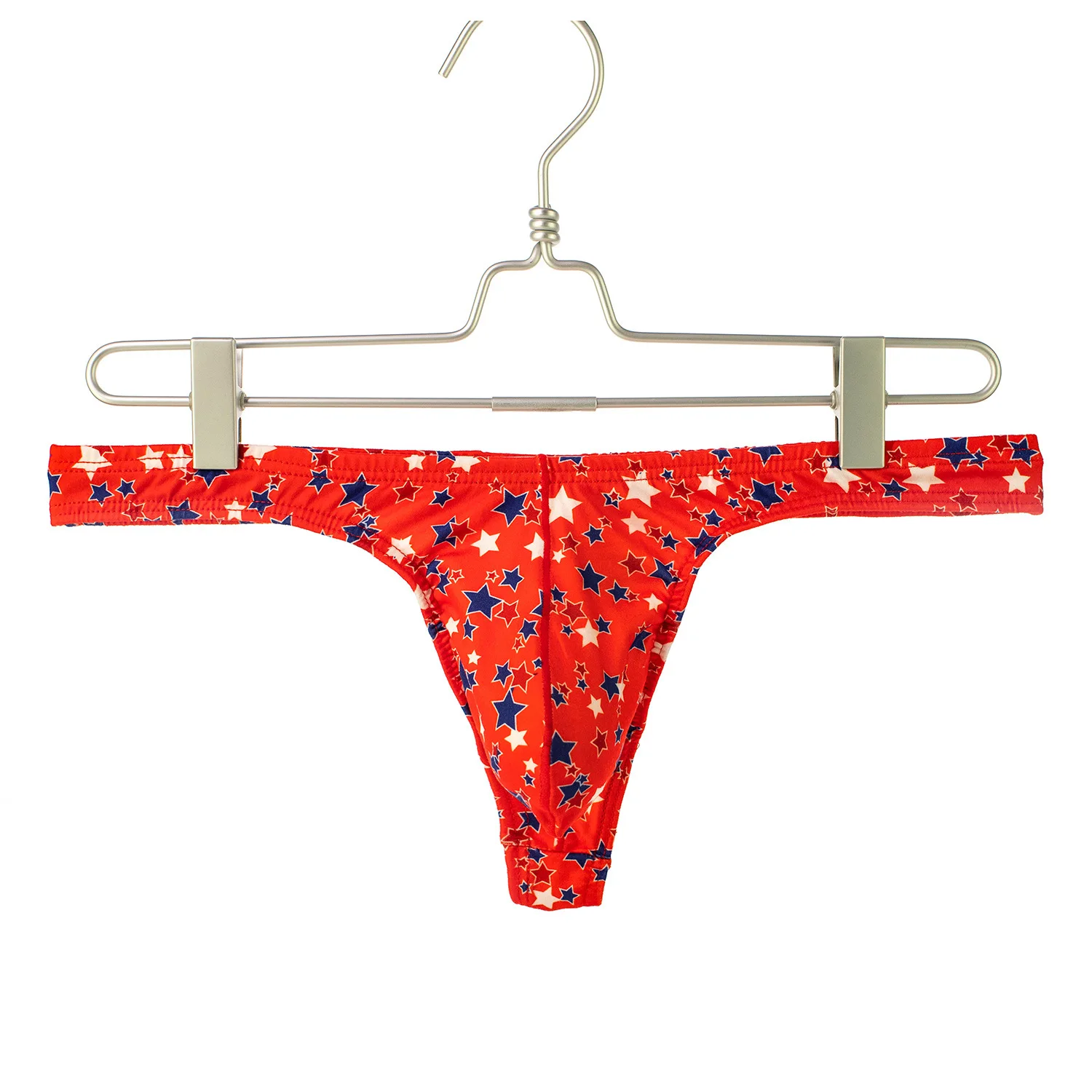 Мужские стринги со звездным принтом и Т-образной спинкой, увеличивающие выпуклые купальники, сумка, нижнее белье, сексуальные трусы-бикини, пляжные трусики для геев, эротическое белье