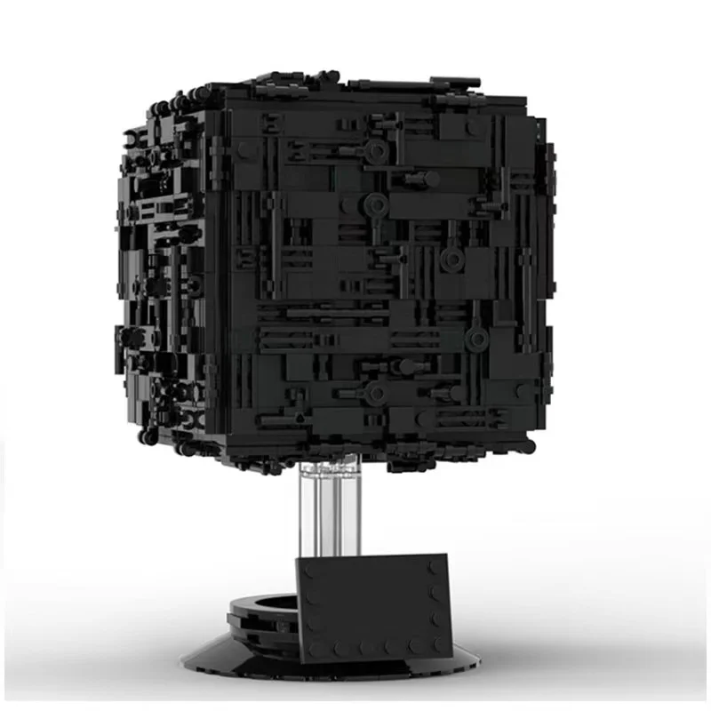 MOC Famous Star Movie Series Borg Cube Model Building Block Set Collection Treks High-Tech Box Bricks for Children Birthday Gift view 2
