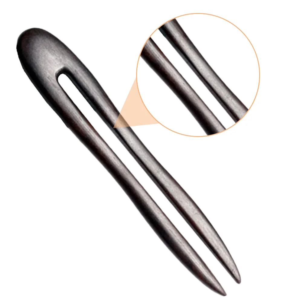 Garfo de cabelo em forma de u, garfo de cabelo em forma de u de sândalo, design simples e elegante para festa, casamento, presente de aniversário, grampos de cabelo simples