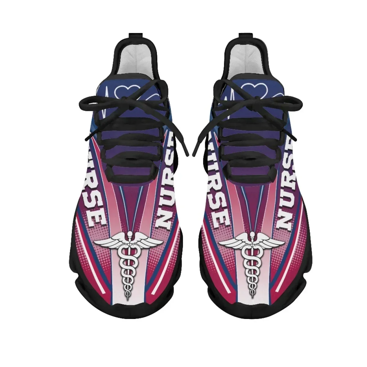 

Women Lightweight Paramedic Flats Casual Lace up Platform Shoes EMT EMS Pattern Soft Mesh Sneakers fot Ladies 2023