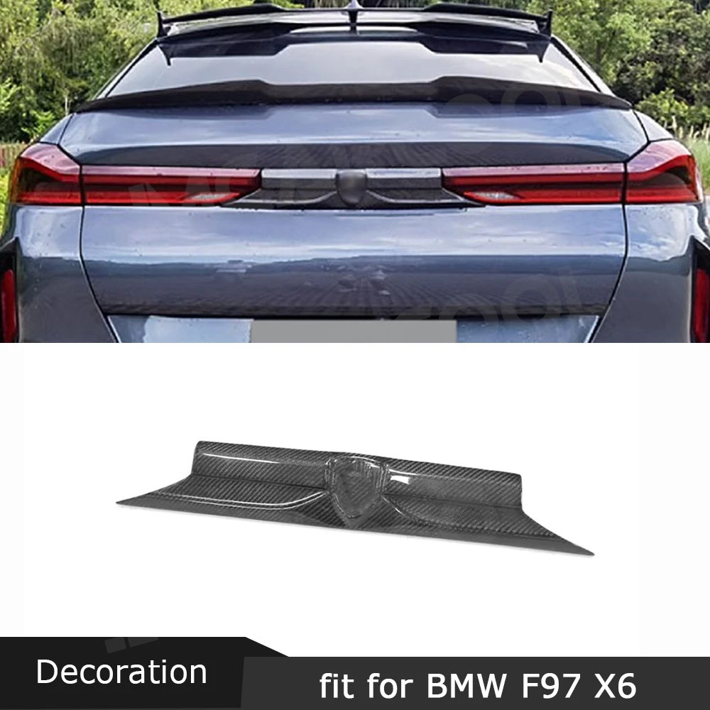 

JMCARCOOL For BMW F96 X6 2019- 2022 Car Rear Boot Spoiler Trim Body Kits Carbon Fiber Rear Trunk Lid Trim Decoration Accessories
