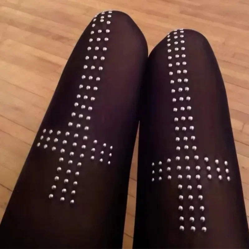 2000s مثير السراويل الضيقة المرأة حجر الراين الصليب الطوب السراويل الجمالية تمتد الهيب هوب الشارع عادية تأثيري فتاة عاطفية Y2k #1