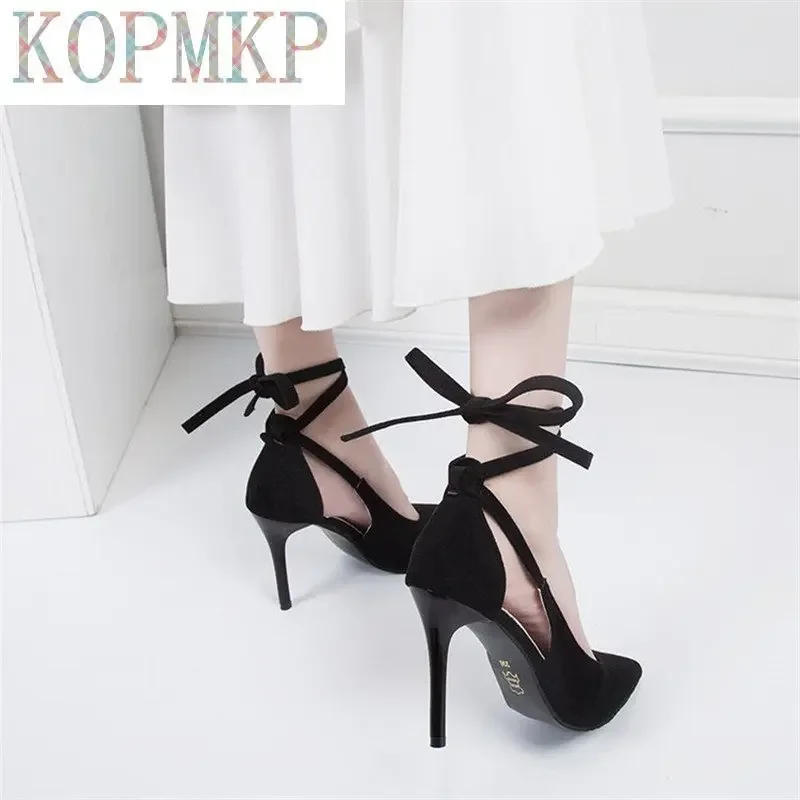 SEXY New Red Black Gladiator Sandals Women's Shoes 10cm Super High Heels Summer Women Sandals Sexy Shoes Casual Ankle Strap 43