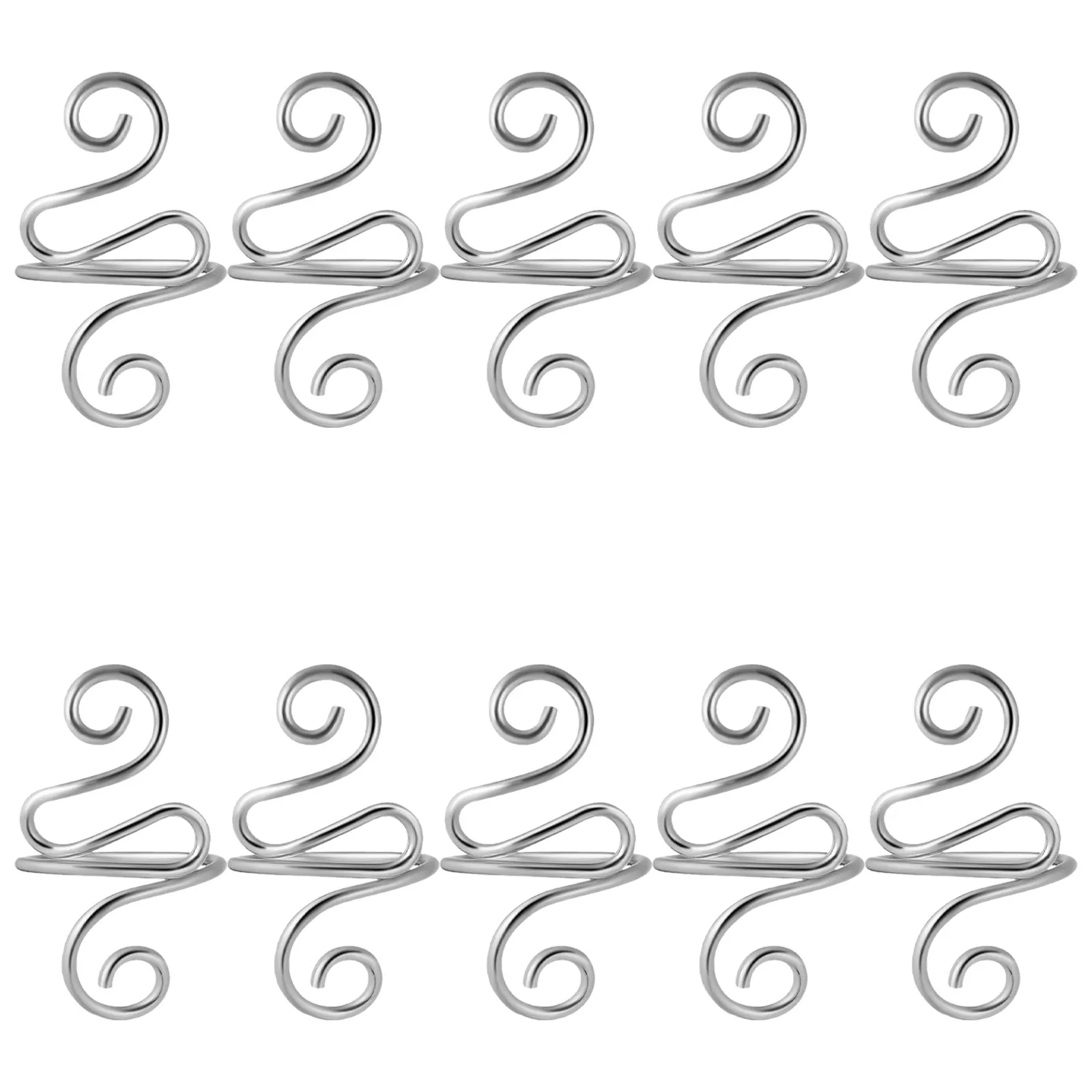 10Pcs Modern Crochet Ring Adjustable Yarn Tension Ring for Finger Smooth Metal Guide for Comfortable Crocheting DIY Craft