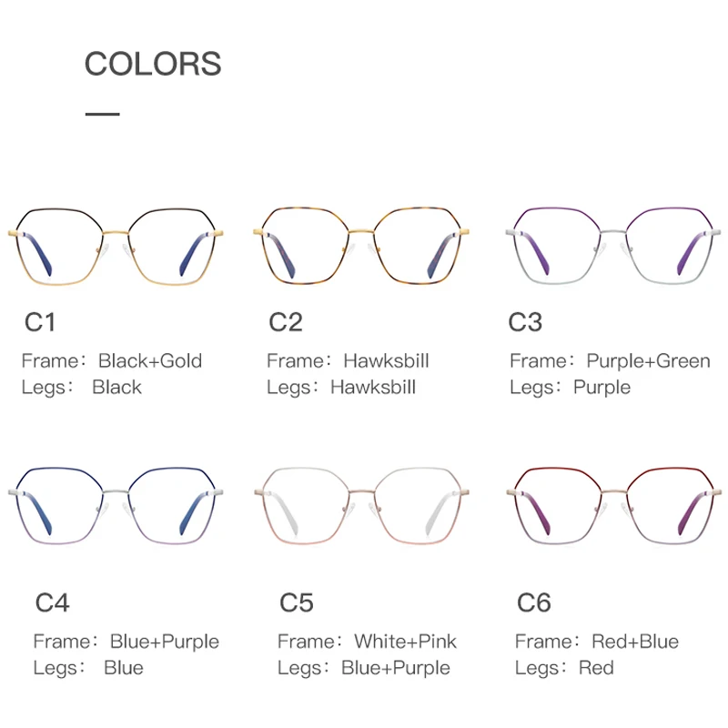 KIZN مكافحة الضوء الأزرق قصر النظر البصريات إطار نظارات جديد سبيكة الرجعية اللونية النساء الرجال وصفة طبية نظارات -0.50 إلى -10