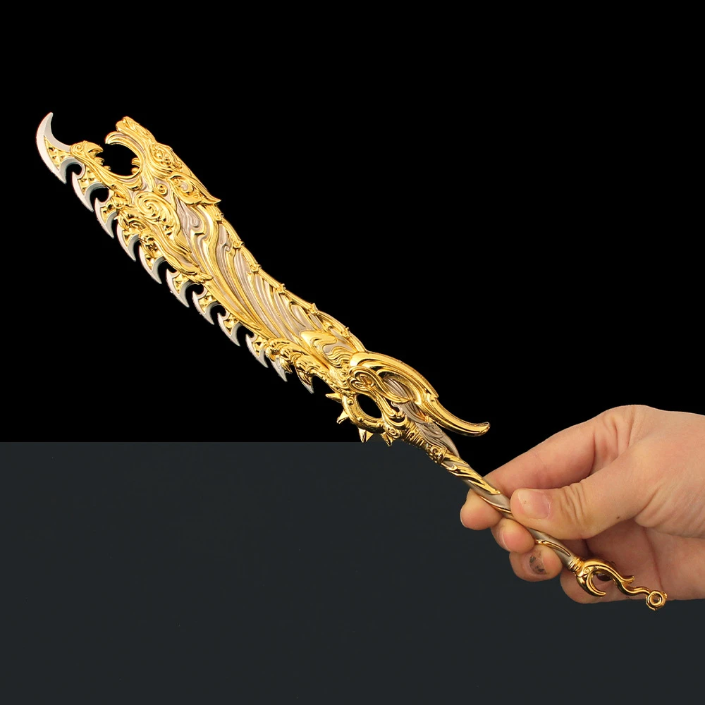 30 cm Naraka: Bladepoint Waffe Shanjun Fury Breites Messer Spiel Peripherie Metall Samurai Schwert Modell Ornament Handwerk Geschenke Spielzeug Jungen