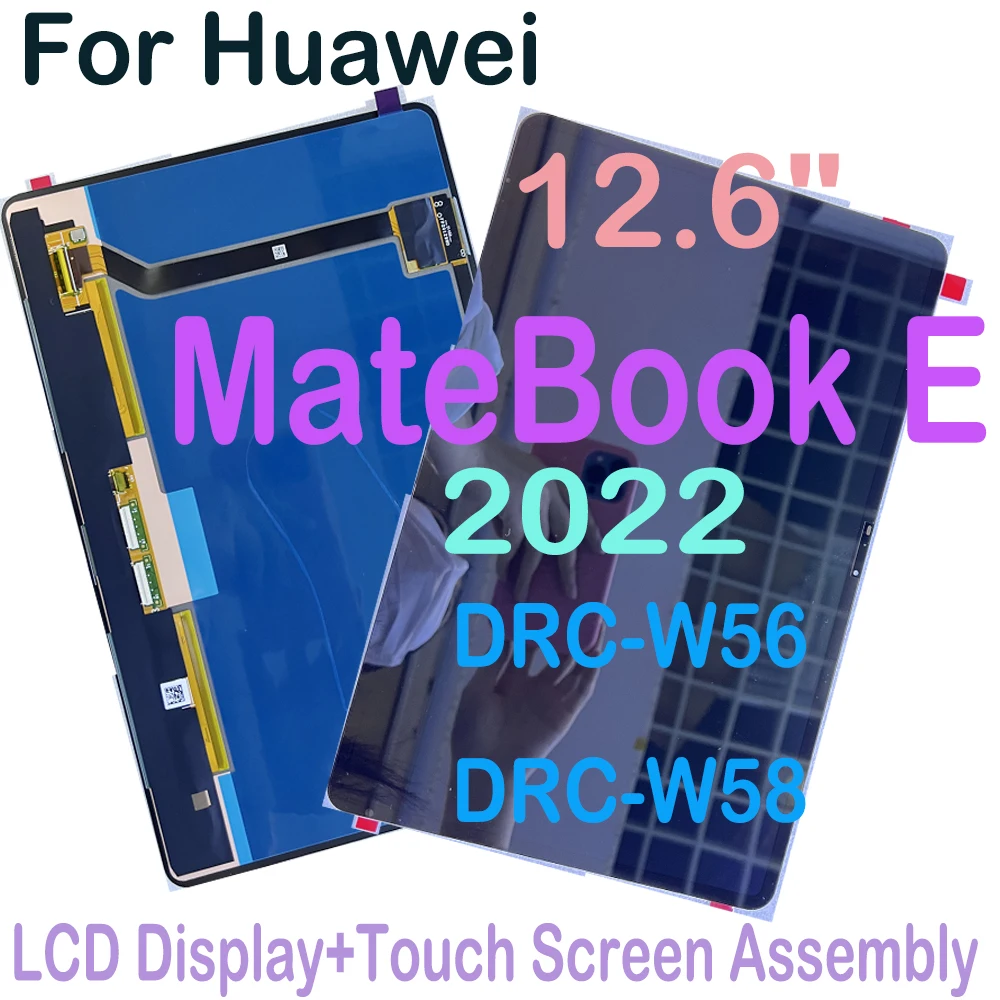 12.6 "Originele Lcd-scherm Voor Huawei Matebook E 2022 DRC-W56 DRC-W58 Lcd Touch Screen Digitizer Vergadering Vervanging