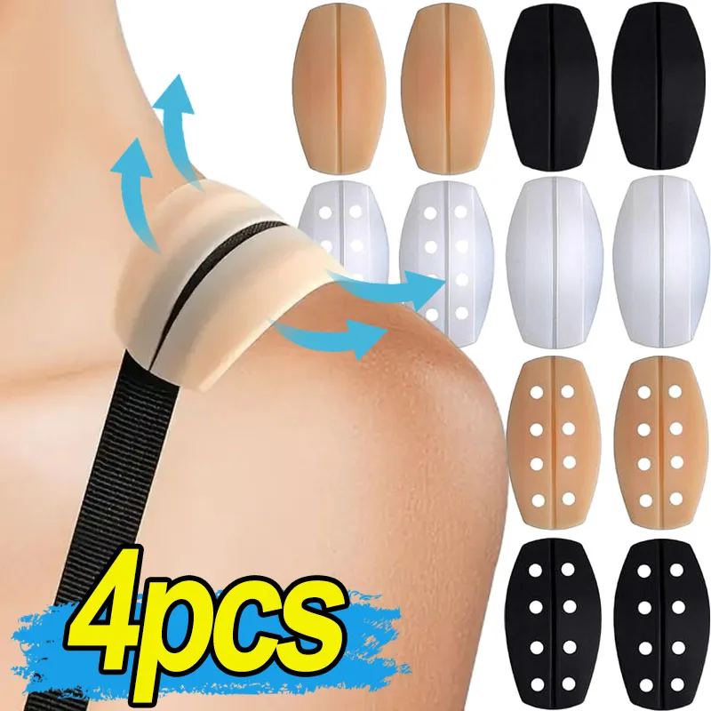 2/4pcs Silicone Non Slip Shoulder Strap Pads Female Soft Bra Strap Cushions Holder Relief Pain Bra Shoulder Pads for Woman